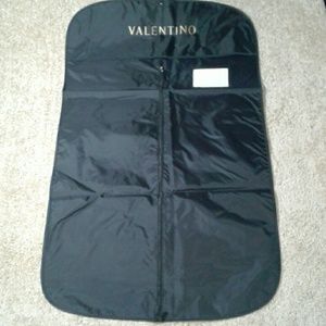 Valentino Vinyl Gold/Black Garment Traveling Bag